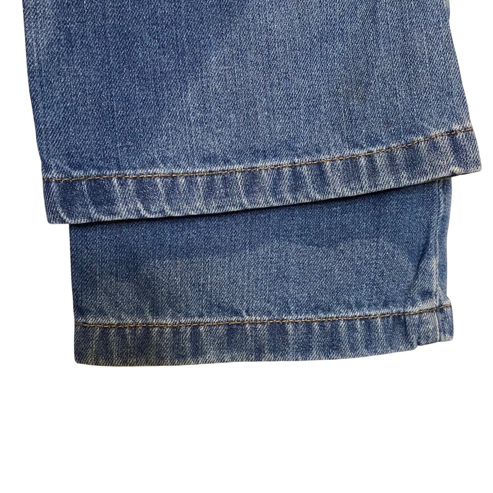 MINI BODEN Heart Patch Denim Jeans Size 10 Med Wash Stripe Elastic Waist Pull On - Picture 6 of 9